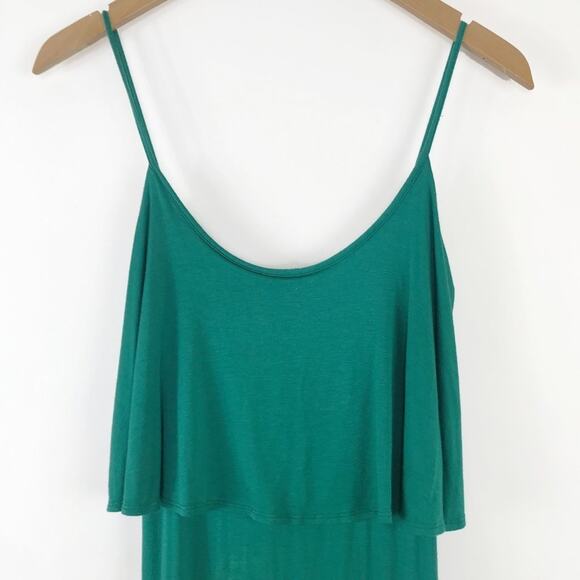Lulus Flounce Green Knit Slit Maxi Dress NWOT - Picture 3 of 13